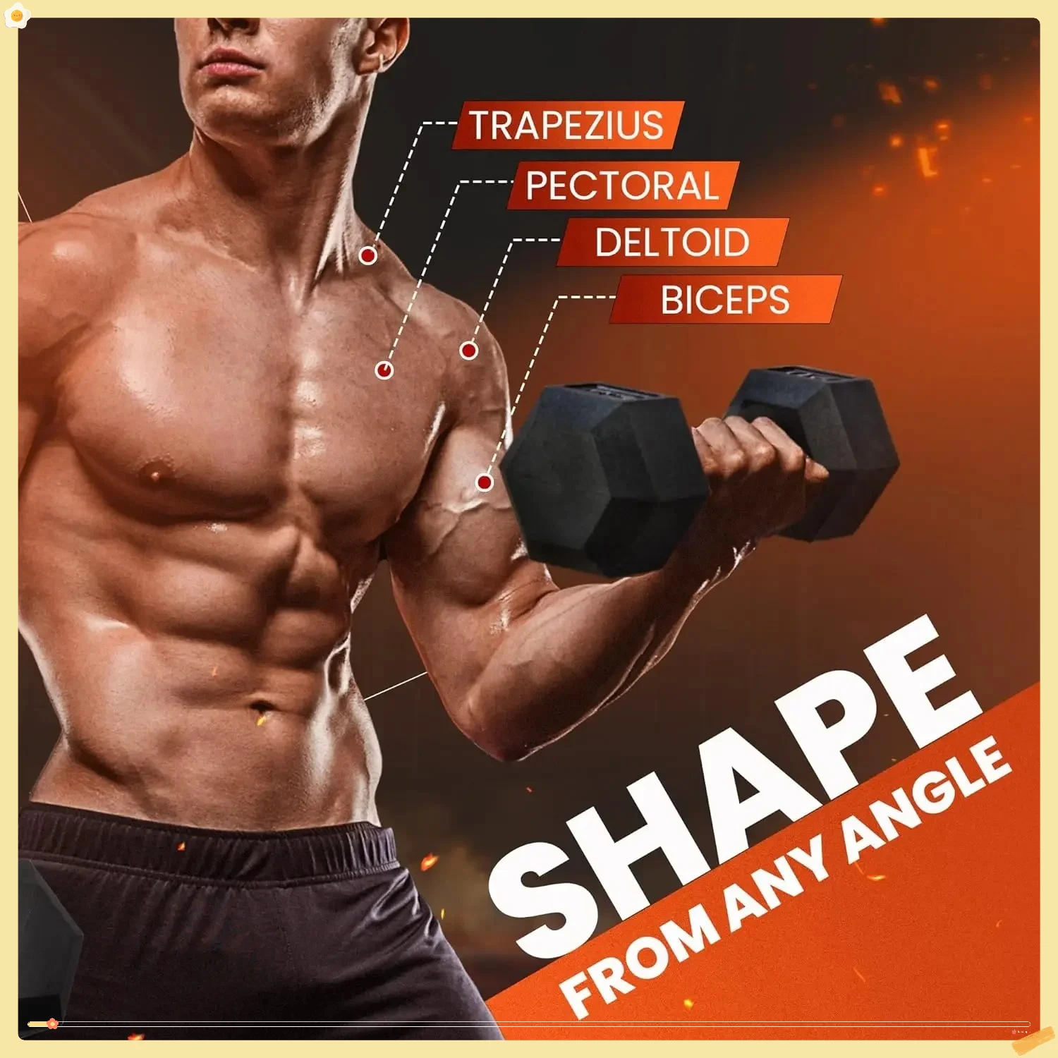 وزن خالي من الكروم بوزن 5 رطل، شكل سداسي يمنع المتداول. مثالية لصالة الألعاب الرياضية المنزلية والقوة وتدريبات القلب واللياقة البدنية لجميع المستويات.