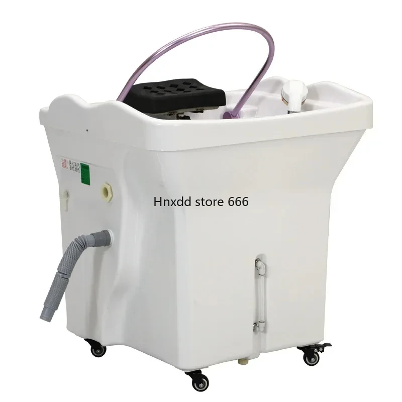 Mobile Shampoo Basin Water Circulation Facial Bed Grafting Head Massager Water Storage Head Therapy Shampoo Basin