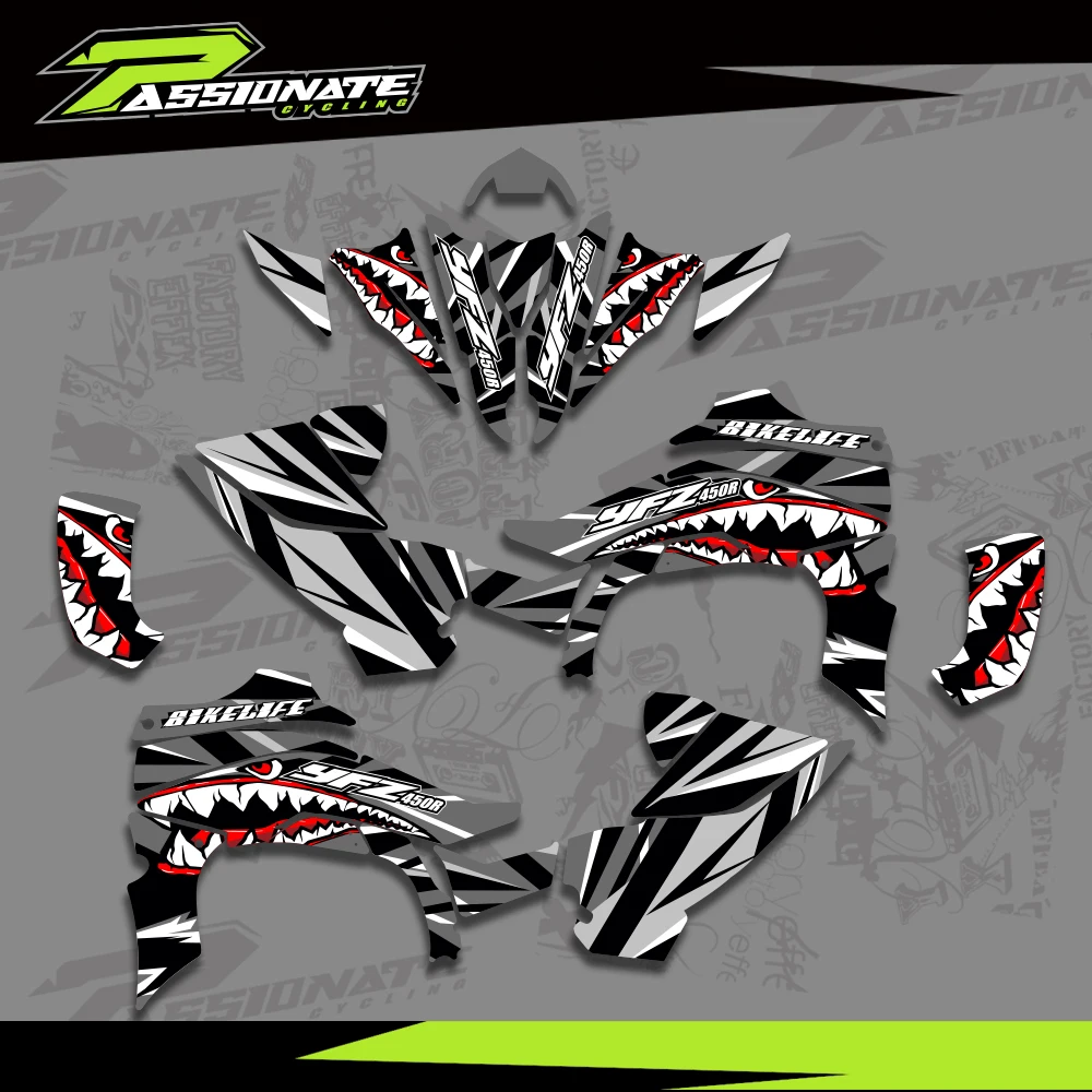 

Grapgics Background Decal Sticker Kit for YAMAHA YFZ450R 7YFZ 450R 450 R 2014-2022 2015 2016 2017 Decoration