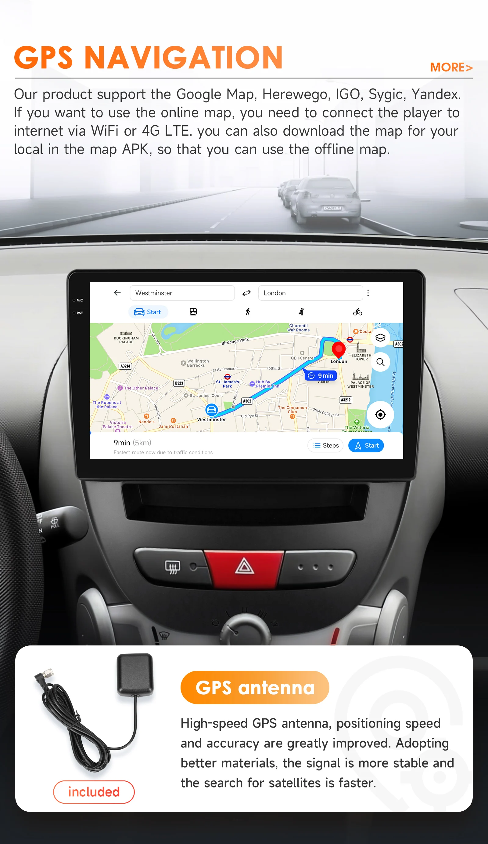 2din Carplay Android 14 Autoradio für Peugeot 107 Toyota Aygo Citroen C1 2005-2014 Multimedia-Player 6115 Autoradio GPS 360 Kamera – Detail 32