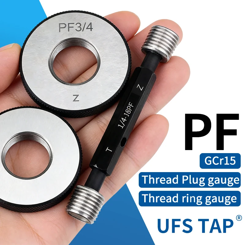 

UFS TAP 1PCS/SET PF Taper Pipe Thread Plug/Ring Gauge Measure Tool PF 1/16 1/8 1/2 3/4 1''-- 1''1/8 1''1/4 1''1/2 1''3/4 2''--