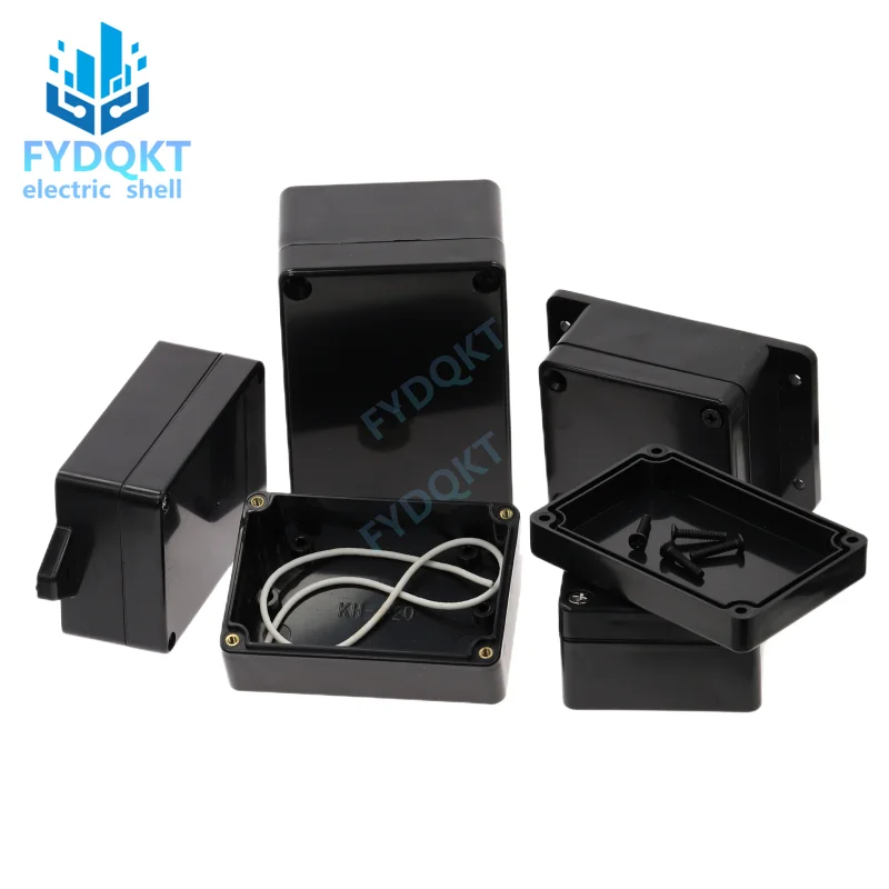 Plastic black power waterproof Boxes security monitoring indoor and outdoor switch terminal junction box ABS IP65