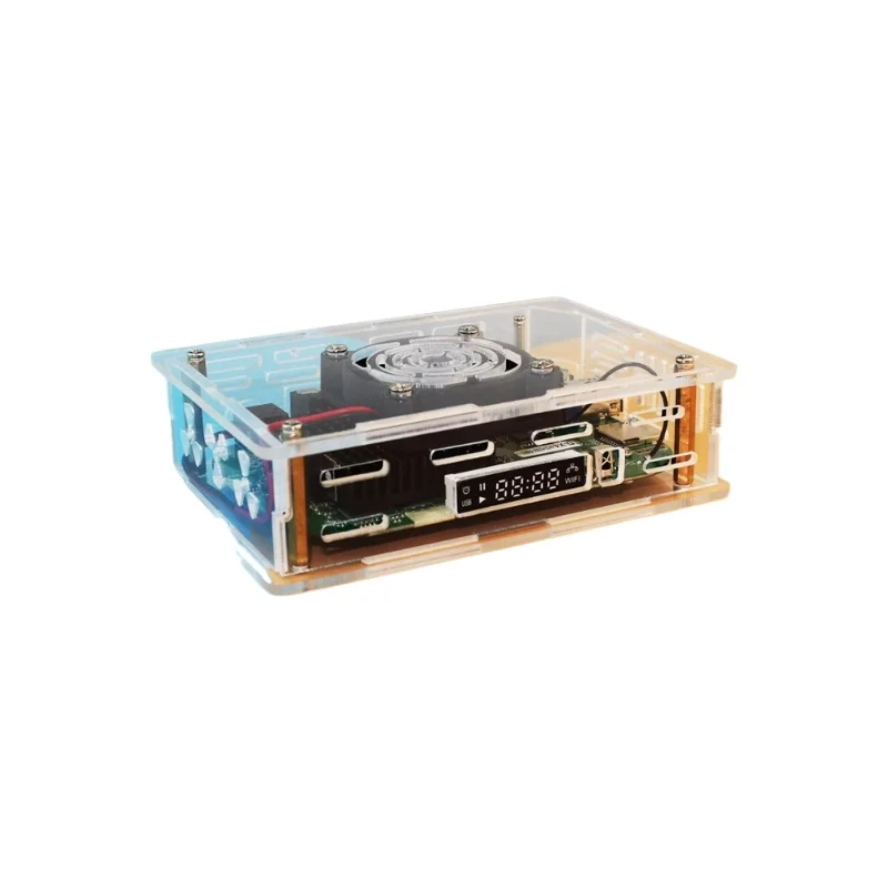 

Acrylic shell S905X4 Gigabit, heat dissipation upgrade, crab network interface card network