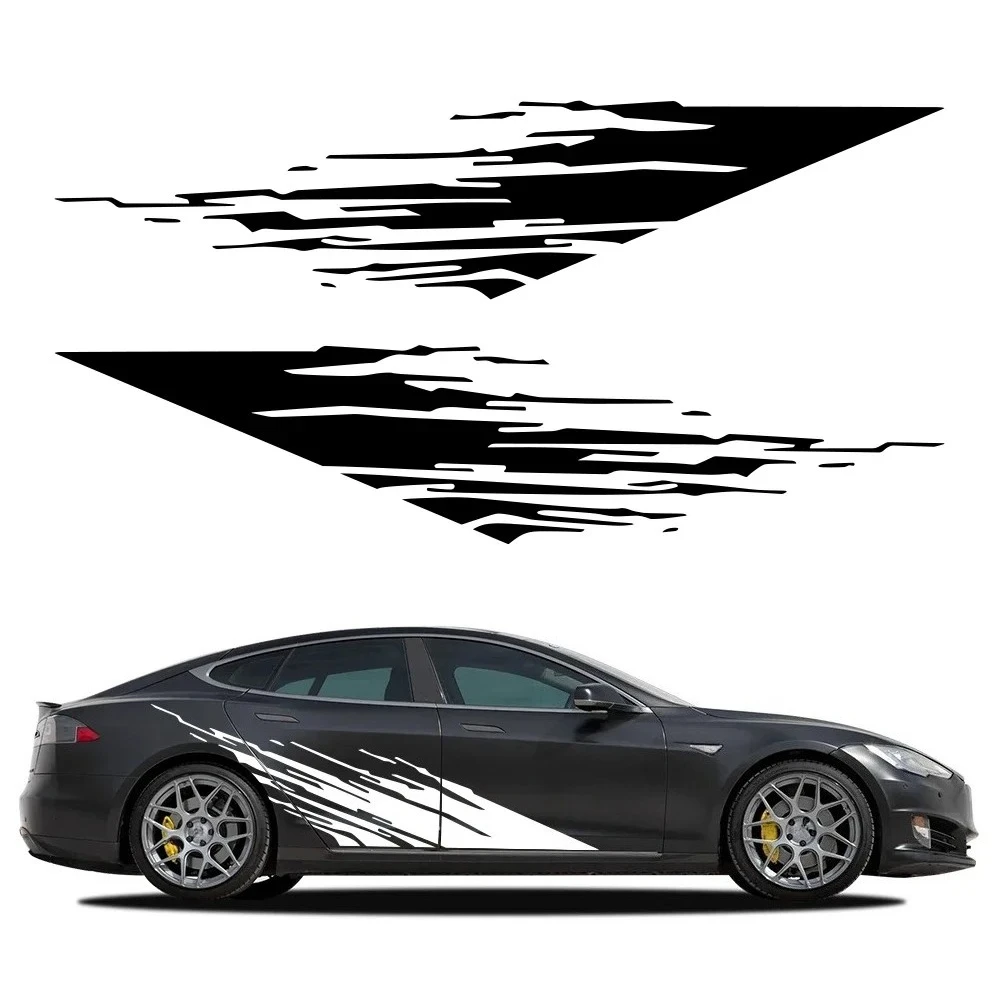 2Pcs Car Door Side Stickers Waterproof Car PVC Decals For Tesla Model X S Vinyl Film Auto Styling Exterior Car Decor Accessories