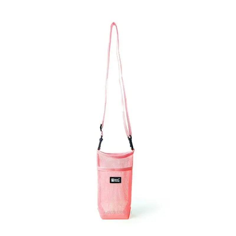 

X5XA Portable Water Bottle with Mesh Cup Sleeve Shoulder Strap for Hiking