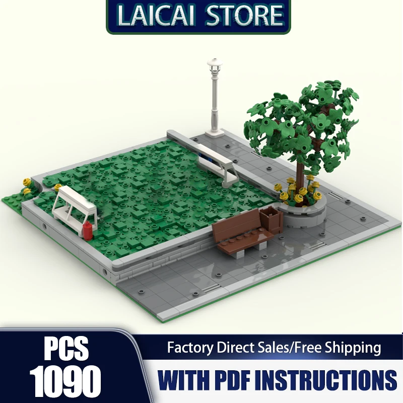 

City Street View Moc Модульные игры на газоне Футбольная модельтехнология Модульный строительный блок Подарок Рождественская игрушка DIY Набор Сборочные игрушки