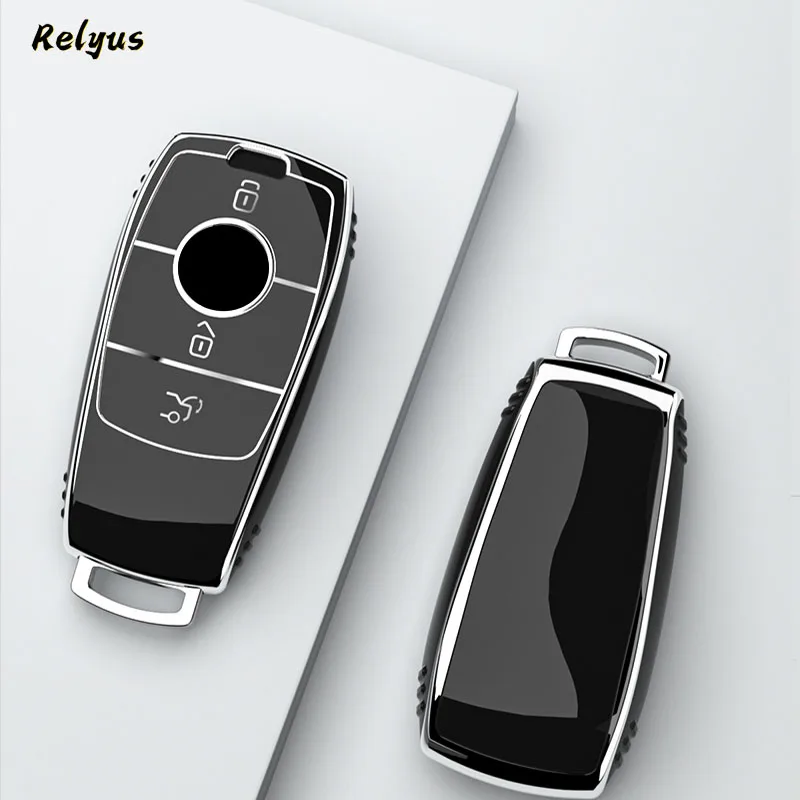 TPU Car Remote Key Case Cover for Mercedes Benz A C E S G Class GLC CLE CLA W177 W205 W213 W222 X167 AMG Accessories