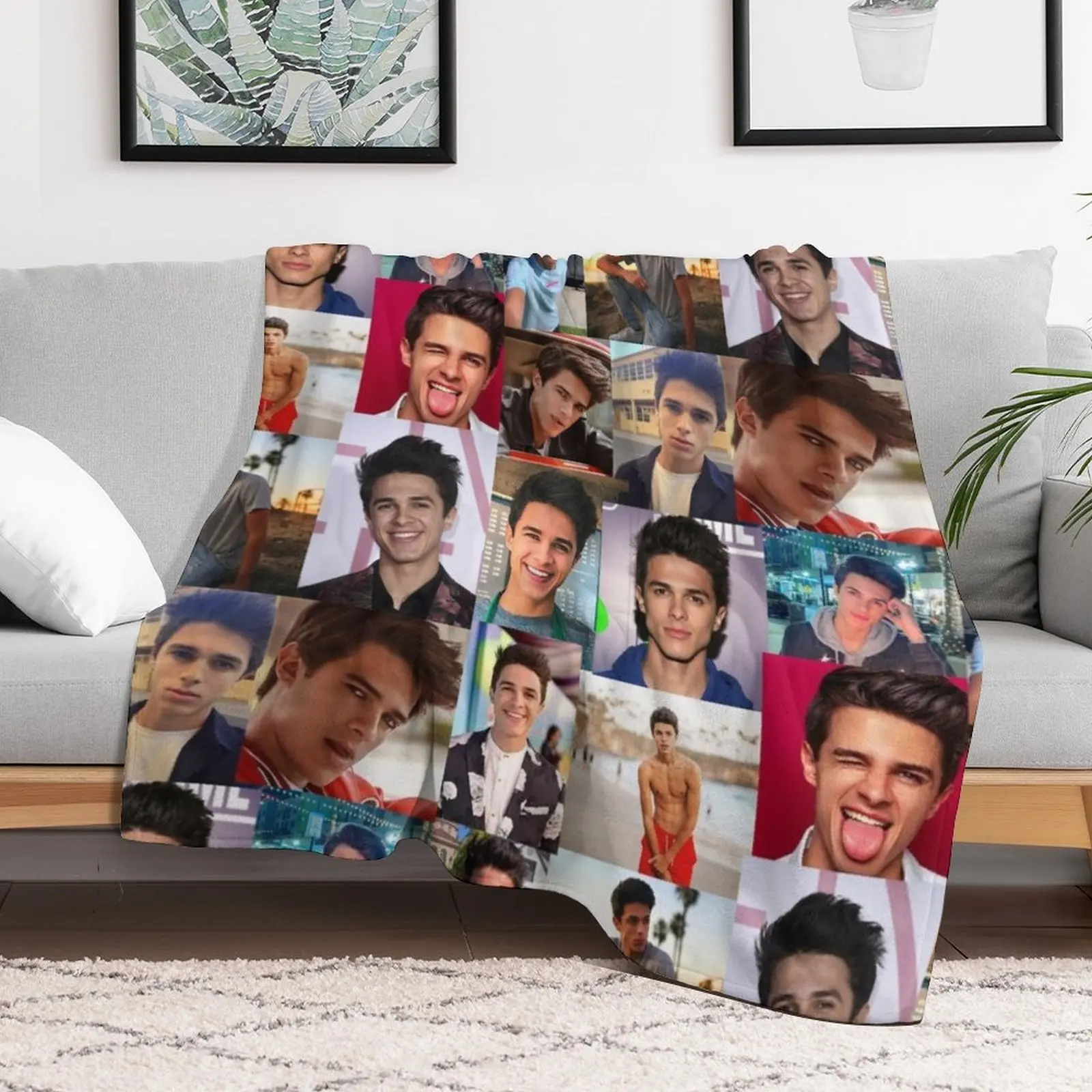 Brent Rivera Collage Artwork Throw Blanket Decorative Throw Decorative Beds Designers Blankets