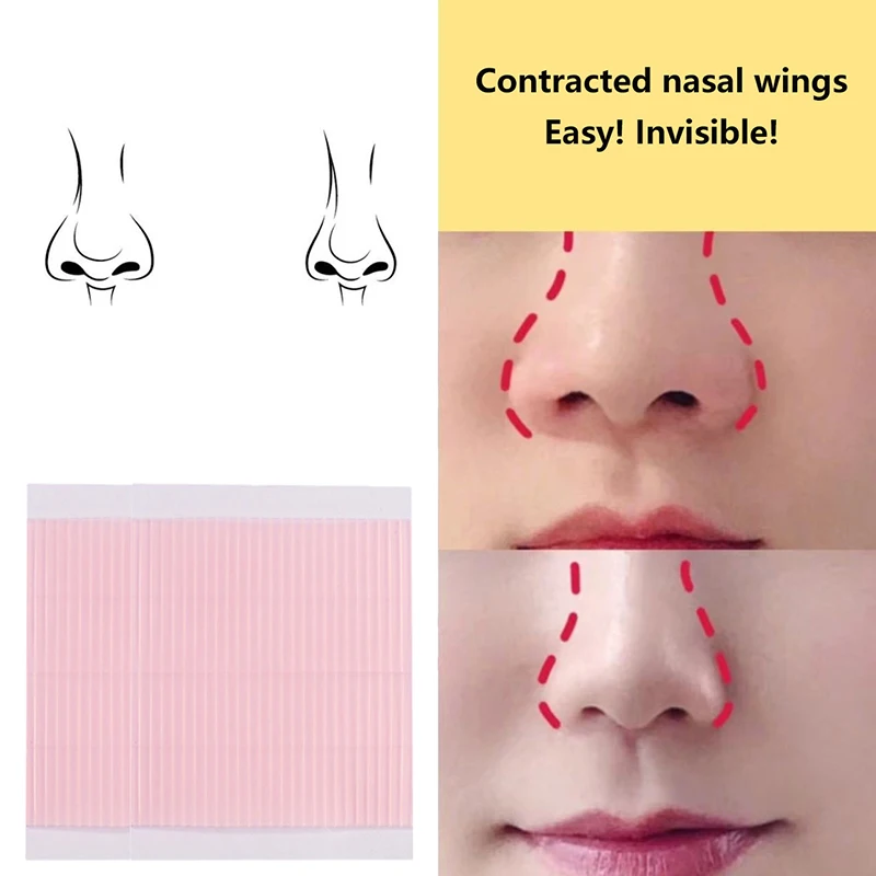 50/200Pcs Disposable Invisible Slim Nose Stickers Thin For Nose Clip Corrector Face Skincare Ultra Facial For Beauty Salon