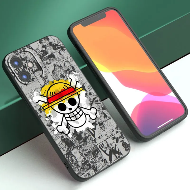 One Piece Monkey D. Luffy Black Case For Apple iPhone 15 Pro Max 15 14 13 12 Pro Max Mini 11 Pro 7 8 Plus XR X XS SE 2020 2022