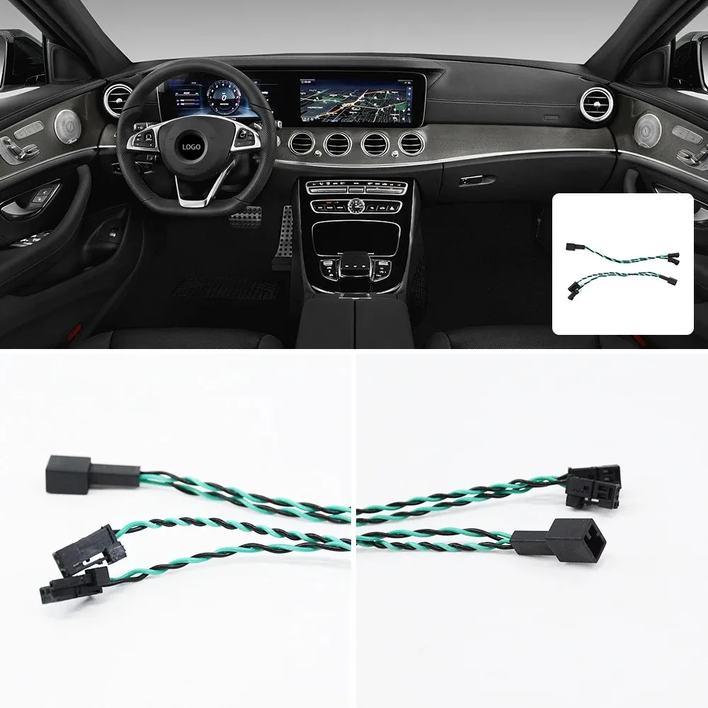 Car subwoofer for Mercedes W205 W213 W222 GLC tweeter splitter cables connection bass audio fitting wiring horn wires under seat