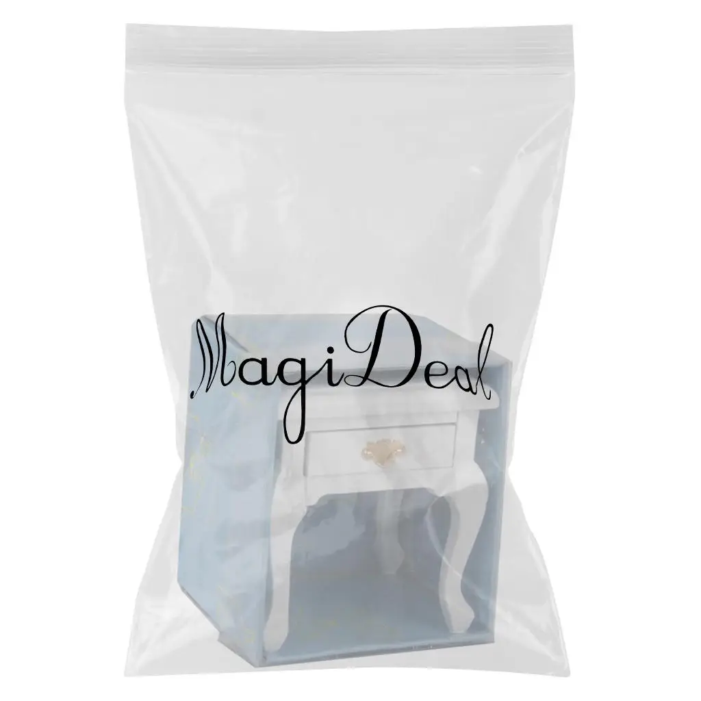 Móveis em miniatura para casa de bonecas, mesa de cabeceira de madeira, armário de cabeceira