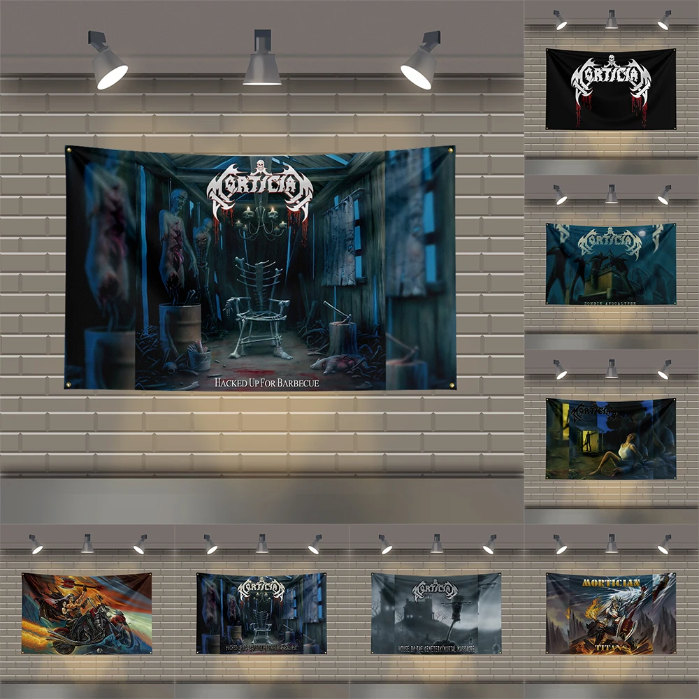 

3x5 Ft M-MorticianS Heavy Metal Band Flag Rock Music Wall Banner for Bedroom Studio Bar Concert Outdoor Decor