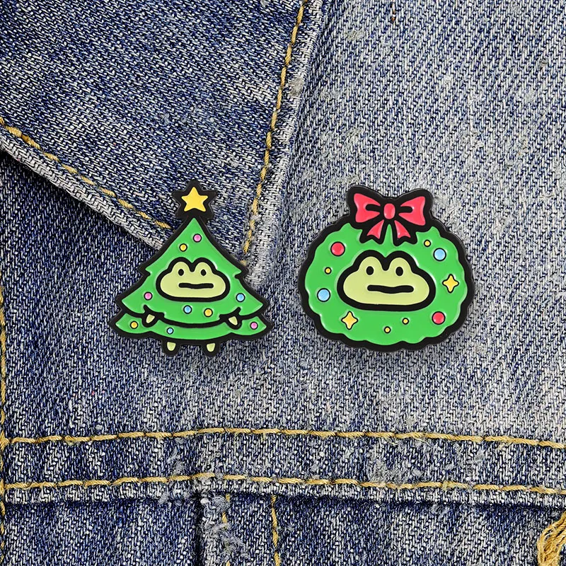 Cute Green Frog Funny Slogan Enamel Badges Collection Cartoon Meme Quote Pins Humorous Mental Health Metal Brooches For Friends