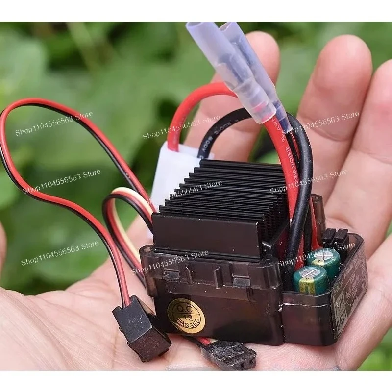 1:10 Model Car Electronic Speed Controller Brushed Motor Compatible ESC (2S-3S, Waterproof, Multi-Function)