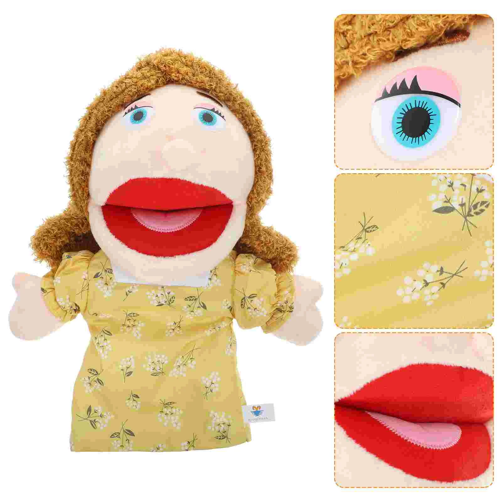 Family Hand Puppet Storytelling Plaything Talking Role Toy Role-play Yellow Kids Interactive Puppets Child