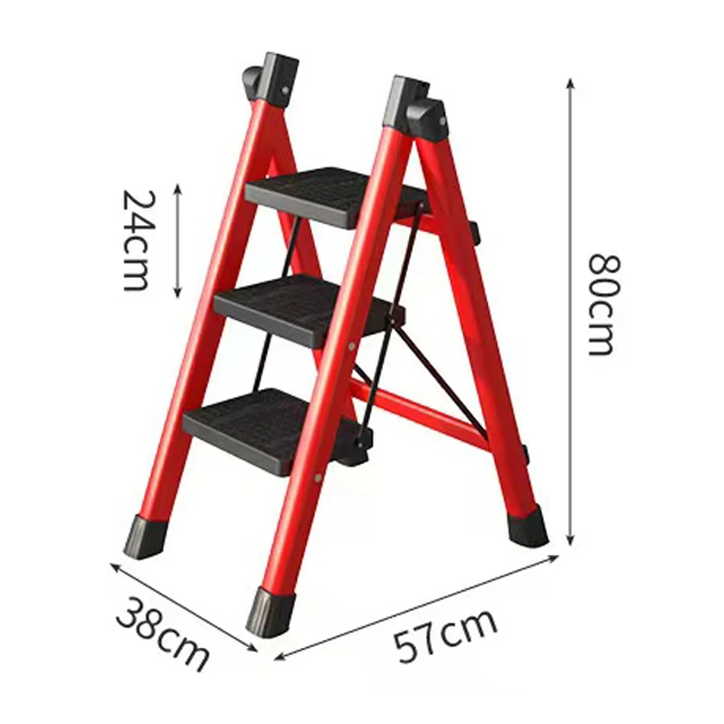 Multifunctional Folding Ladder Strong Load-bearing Capacity Protable Ladder Stable Structure Step Stool Storage Shelf For Home