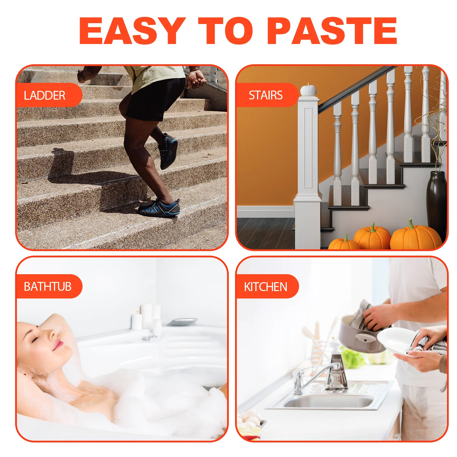 

1 Roll Durable Adhesive Anti-Slip Strip Bathroom Non-Slip Sticker Floor Anti-Skid Tape Shower Step Protection Abrasive Tape