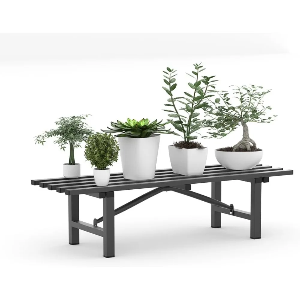 

Premium Aluminum Plant Stand - Home Decor & Outdoor Garden Solution with 300 LBS Capacity, L37.8 x W11.4 x H7.9 inch