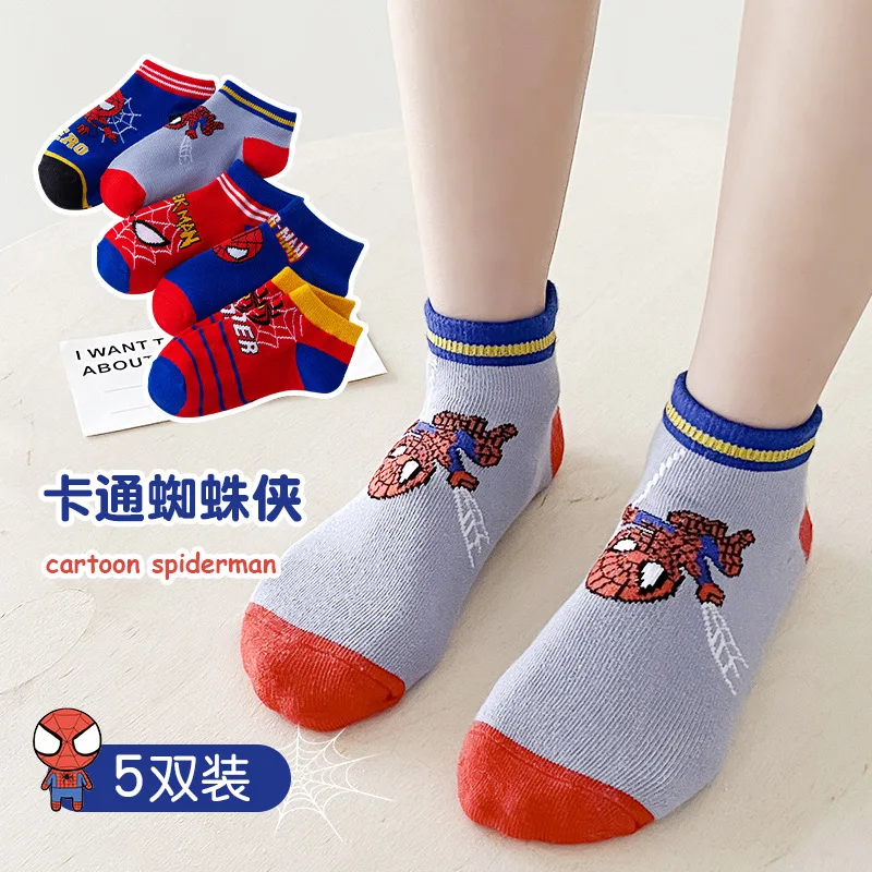 5 Paar im Angebot: Kinder-Socken, Anime-Motiv, für Jungen, kurze Socken, Kawaii-Design, Cartoon-Motiv, für Babys, Sommer- und Frühlingssocken, Bootsocken, Kindergeschenk, 1–12 Jahre. – Detail 6
