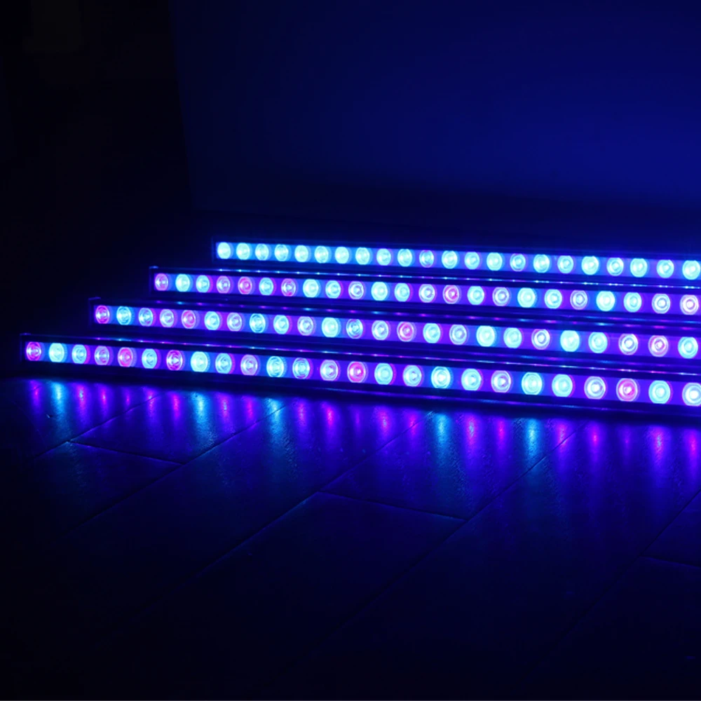 36inch Reef Aquarium LED Bar 3Watt Dual Chips Blue UV Plus for Coral Pop Fluorescent Color Growth and Illumination With Timer