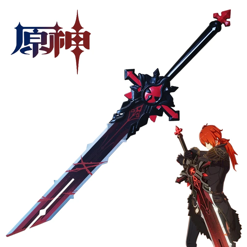 For Chinese Game Genshin Impact Wolf's Gravestone Cosplay Sword Steel Metal Halloween Christmas Party Fancy Home Decoration