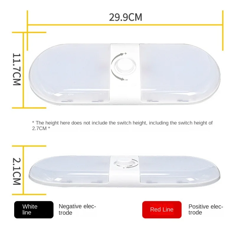 Destaque luz variável com três cores rv led lâmpada de teto eletrodeless escurecimento cabine luz de leitura 12-24v luz do compartimento