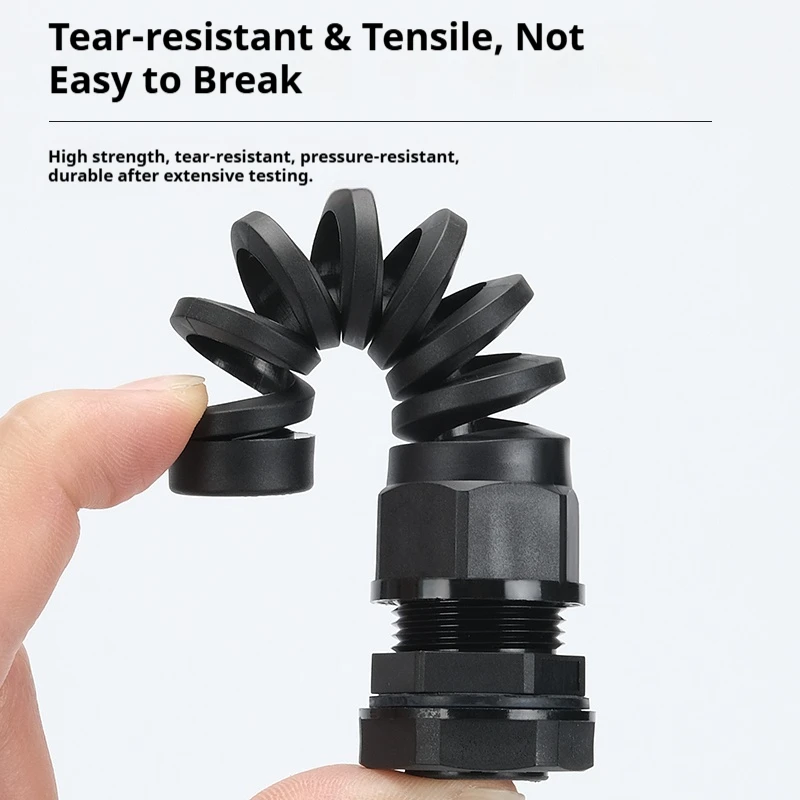 5PCS Nylon Plastic Twist-resistant Anti-Bending Cable Waterproof Connector Glen Fixed Head Connector