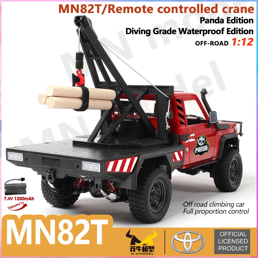 MN82T Panda Edition 1:12 Pełnowymiarowy Samochód RC z Sterowaniem, Funkcją Włączania Świateł, 2.4G, Napęd 4x4, Terenowy Samochód Pick-up, Zabawka dla Dzieci, Prezent