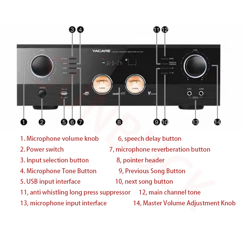 Sunbuck KM1000 ホーム 2.0 チャンネルハイパワーアンププロフェッショナル HIFI5.0 Bluetooth カラオケデジタル KTV アンプオーディオ