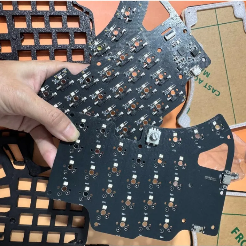New Dilemma Split Keyboard Soldering PCB Custom DIY Wired RGB Single-mode Support VIA Mechanical Keyboard Accessories - Image 4