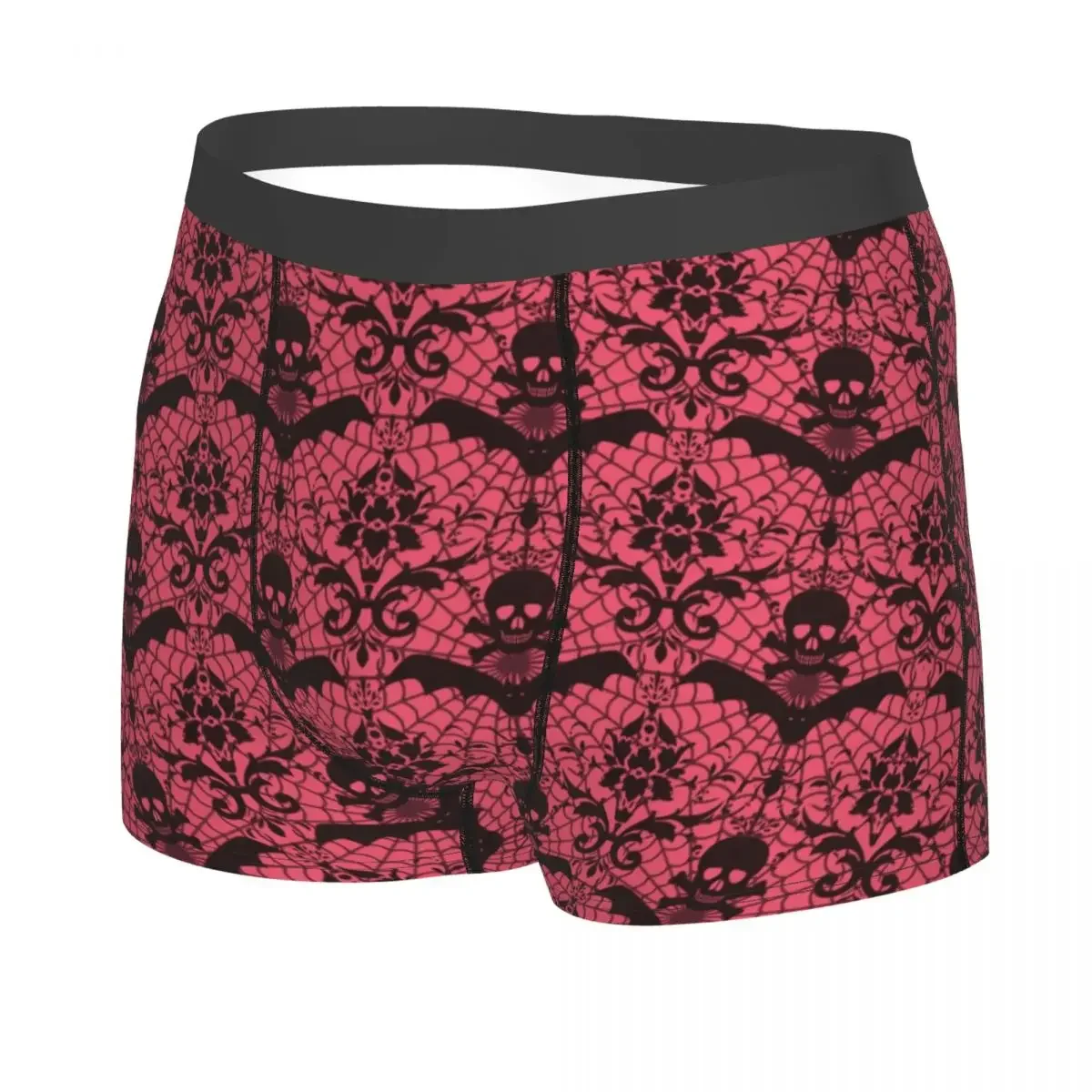 Male Sexy Skull Gothic Occult Underwear Halloween Skeleton Art Boxer Briefs Men Breathable Shorts Panties Underpants