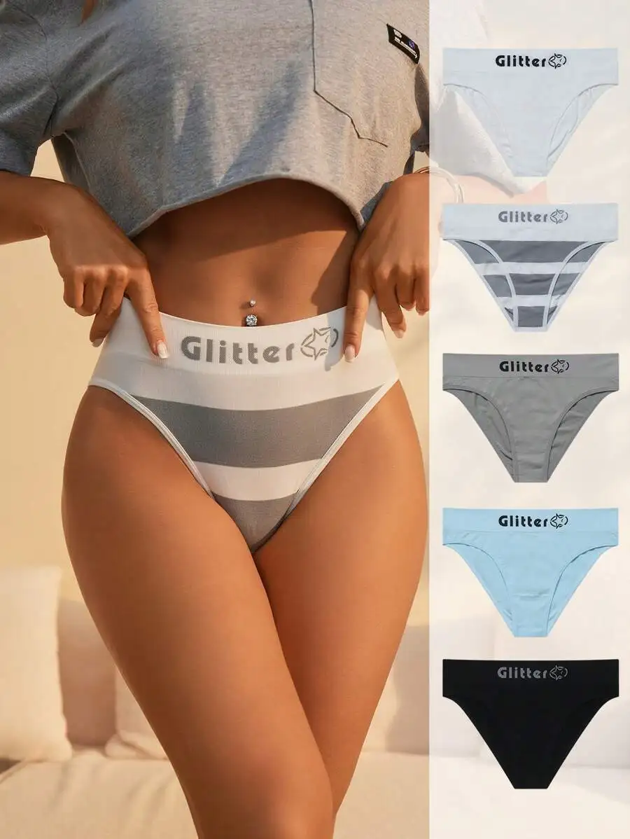 

Colorblock Striped Comfort Fit Women's Panties