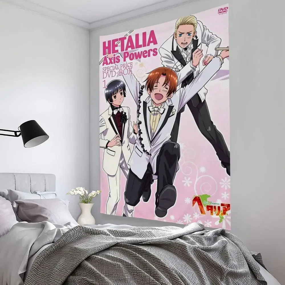 Travel Cover H-Hetalia Axis Tapestry Microfiber Background Art Decor For Bedroom Living Room Bar Garden Outdoor  Wall Deco