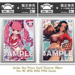 60PCS Original DIY Anime One Piece Card Sleeves Perona Yamato Hancock Figures OPCG PTCG Trading Cards Laser Shine Protector Case