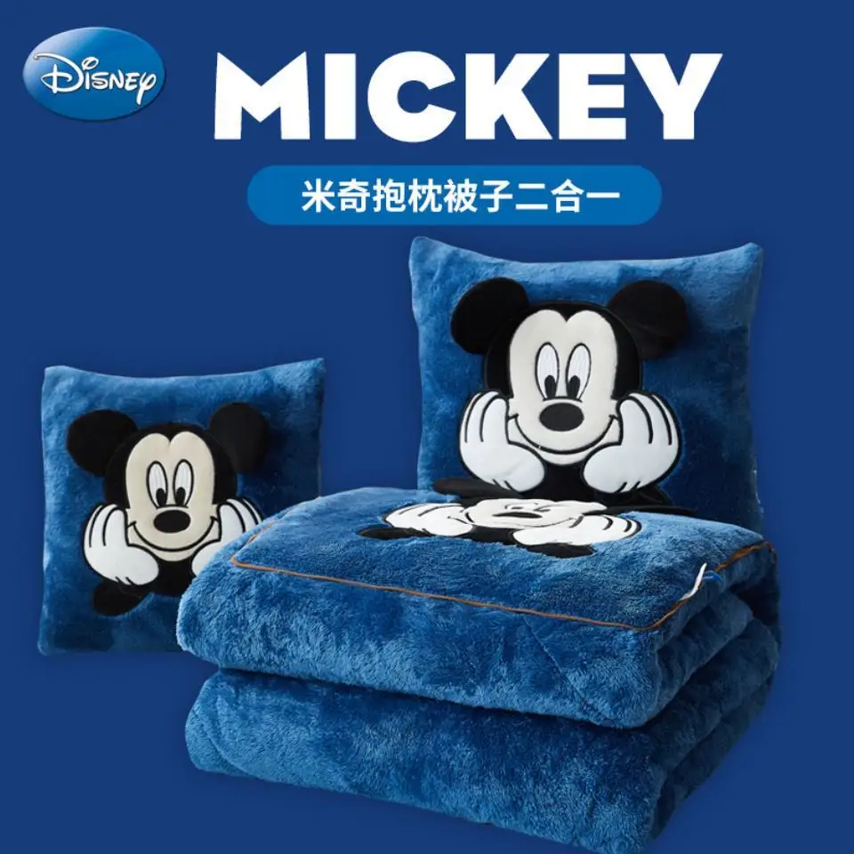 

Stitch Disney Throw Pillow Blanket 2-in-1 Kawahiran Velvet Throw Pillow Thickened Nap Blanket Living Room Children's Christmas G