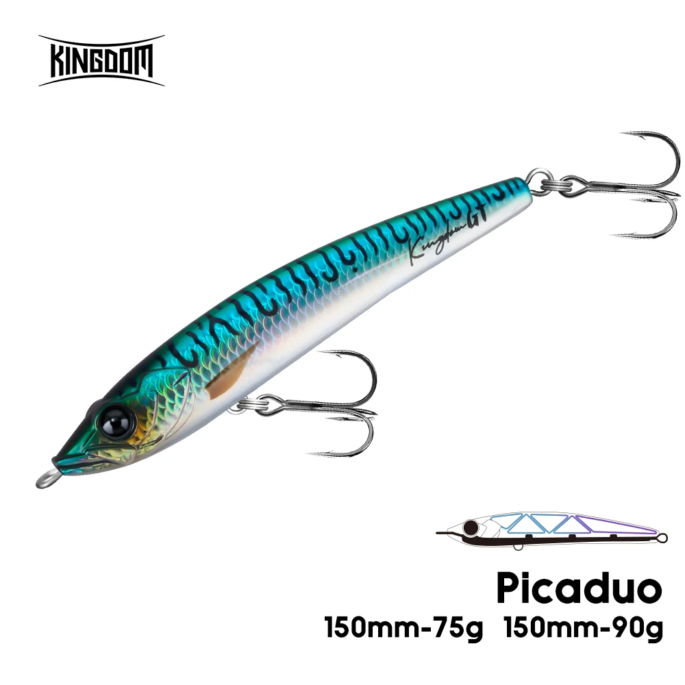 Kingdom GT Sinking Pencil Lure 75g 90g Big Game Stickbait Künstliche Harten Köder Salzwasser Trolling Köder Für thunfisch Meer Angeln Köder