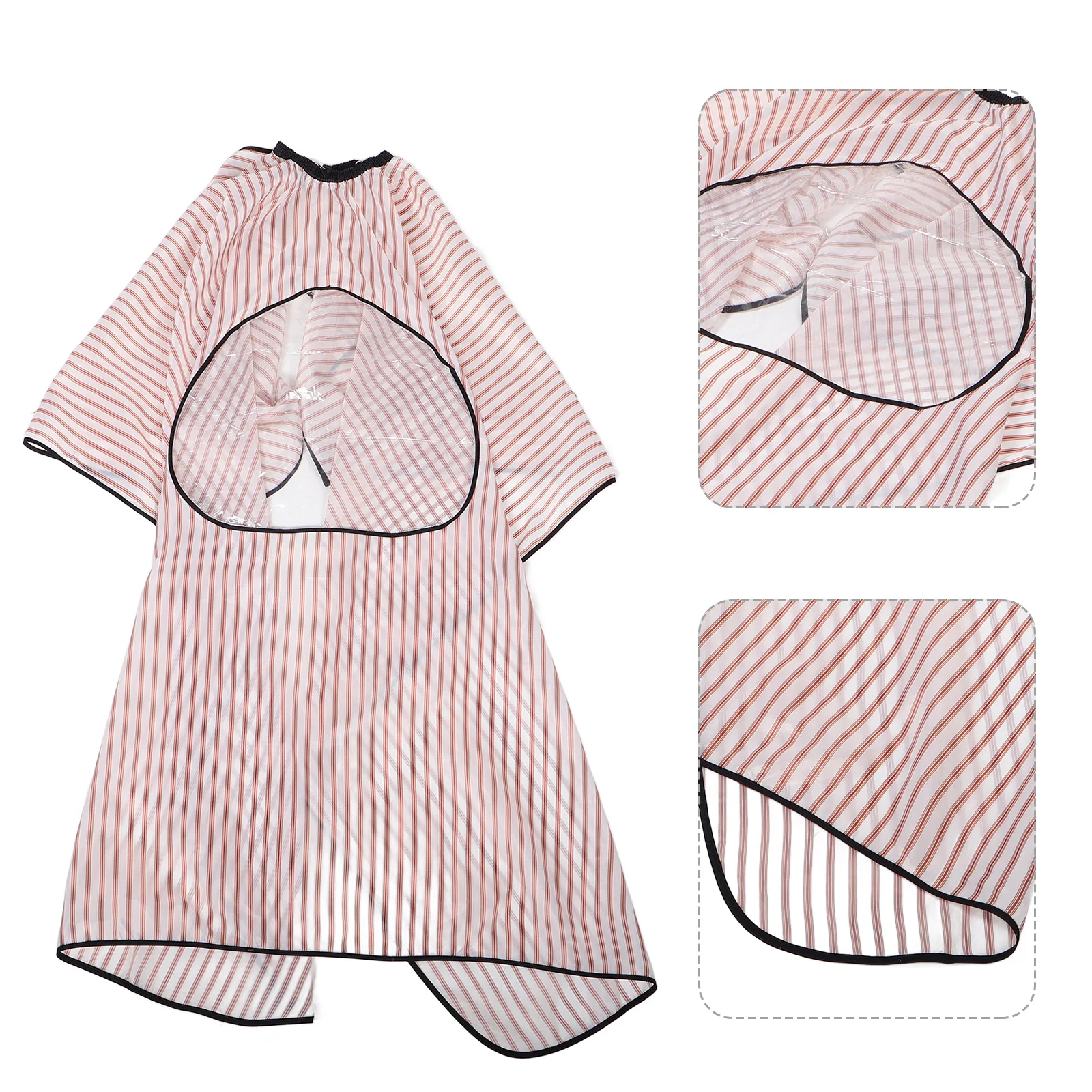 

Haircutting Cape Transparent Window Professional Hairdressing Cape for Adult Salon Hair Styling and Dye Hairdressing Cloth