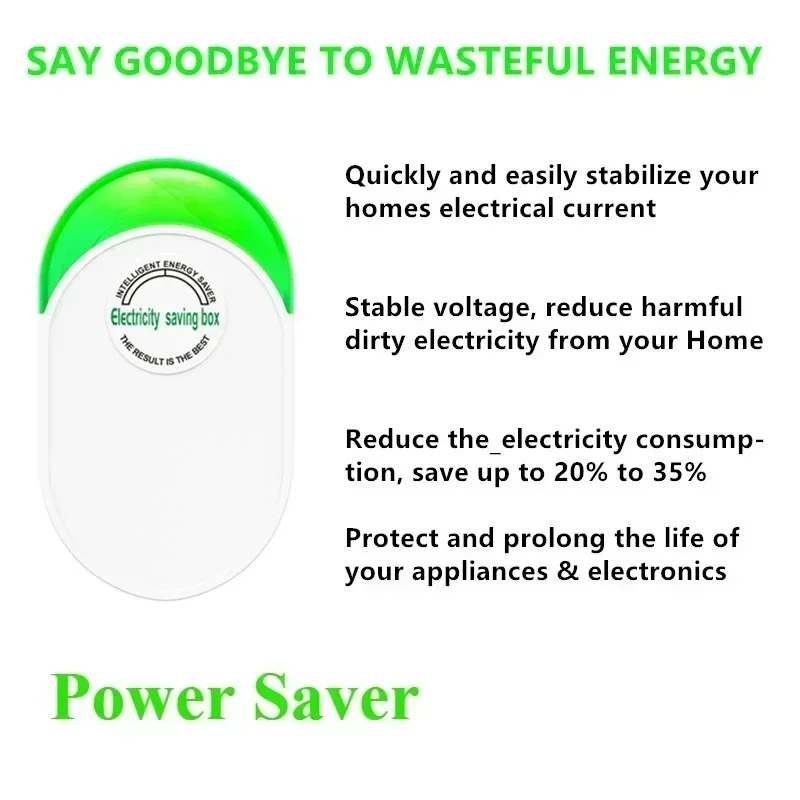 2025 Update Electricity Saving Box Power Saver Energy Savers Stable Voltage Device EU/US Plug 90-250V for Home Office Factory