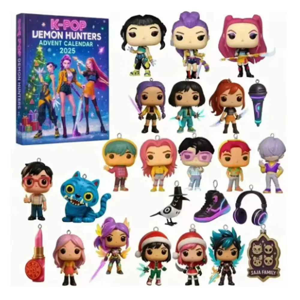NWE 2026*ホットクリスマス KPOP デモンハンティング 24個入りアドベントカレンダー サプライズブラインドボックス ハロウィン ミステリーボックス ギフト おもちゃ
