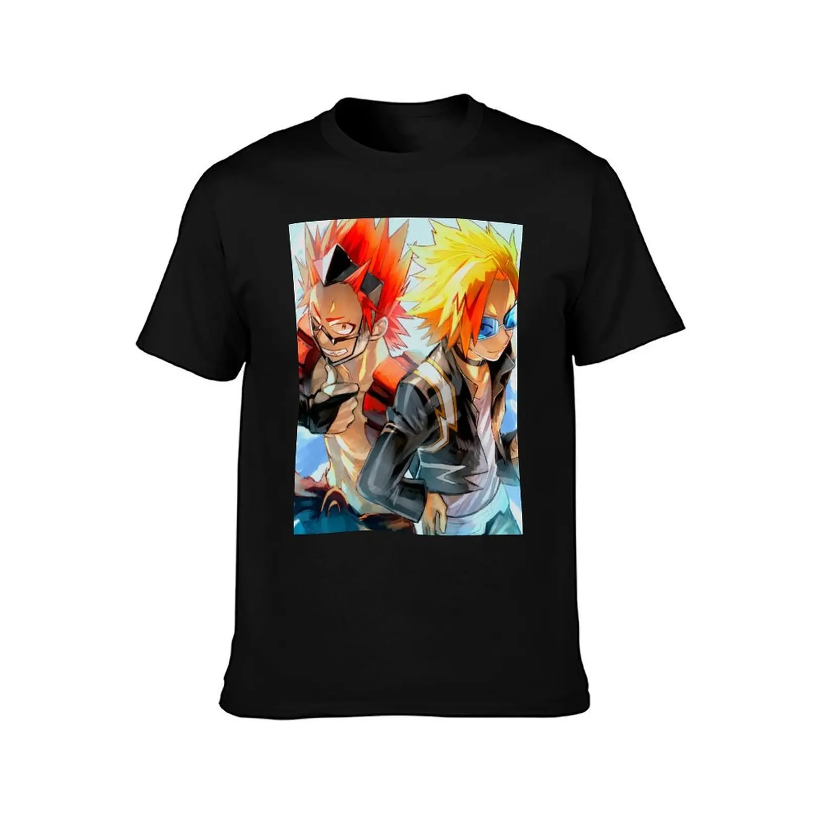Kirishima and Kaminari - Class 1A - MHA BNHA T-Shirt, Summer Casual Cotton Tee, Oversized Streetwear Tops, Vintage Graphic Print
