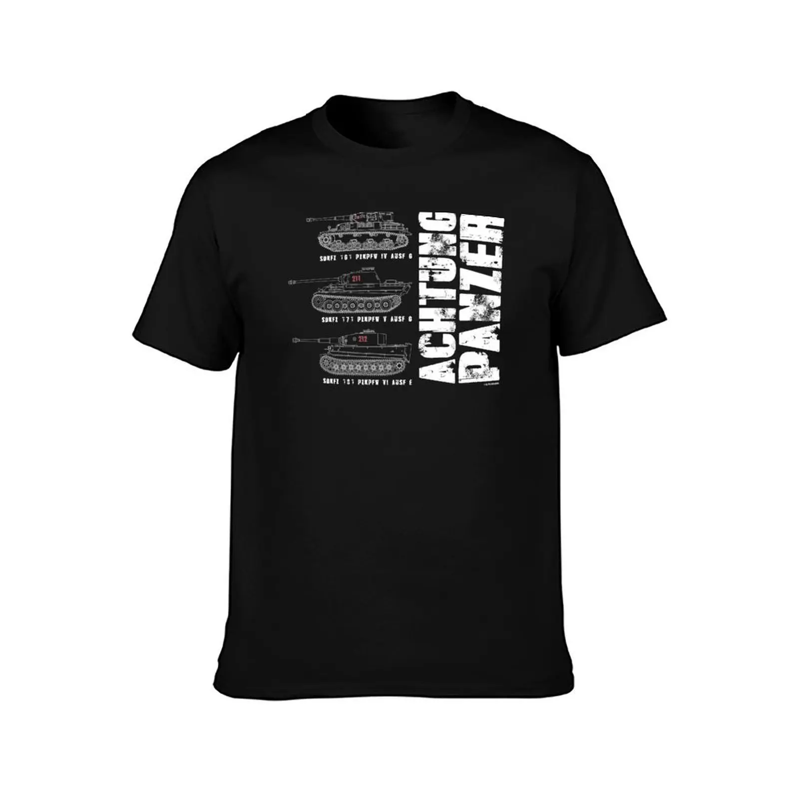 ACHTUNG PANZER T-Shirt Big and Tall Short Sleeve Tee T-Shirt