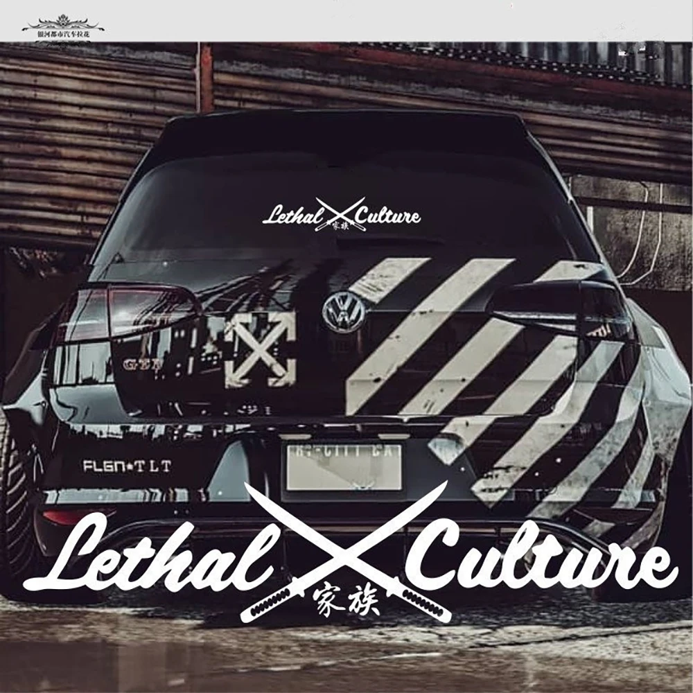 

Lethal Culture Car Sticker Windscreen Bumper Windshield Auto Vehicle Decal for JDM Racing Turbo Decor