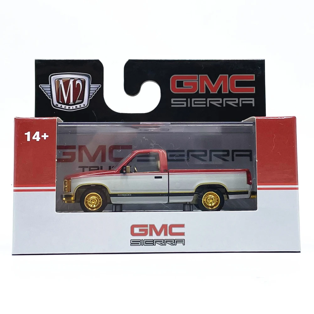 M2 MACHINES 1/64 1988 GMC Sierra 1500 Pickup Truck Die-cast alloy car model collection display child gift