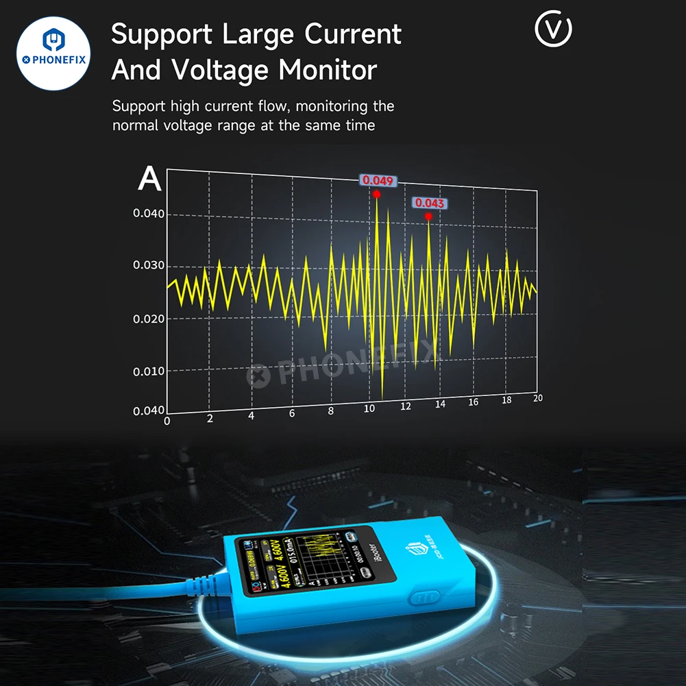 Imagem -03 - Analisador de Corrente Jcid Ibooter Usado com Desenho Inteligente jc para Ip716pm Android Localiza Falhas com Uma Chave de Detecção de Tensão de Inicialização