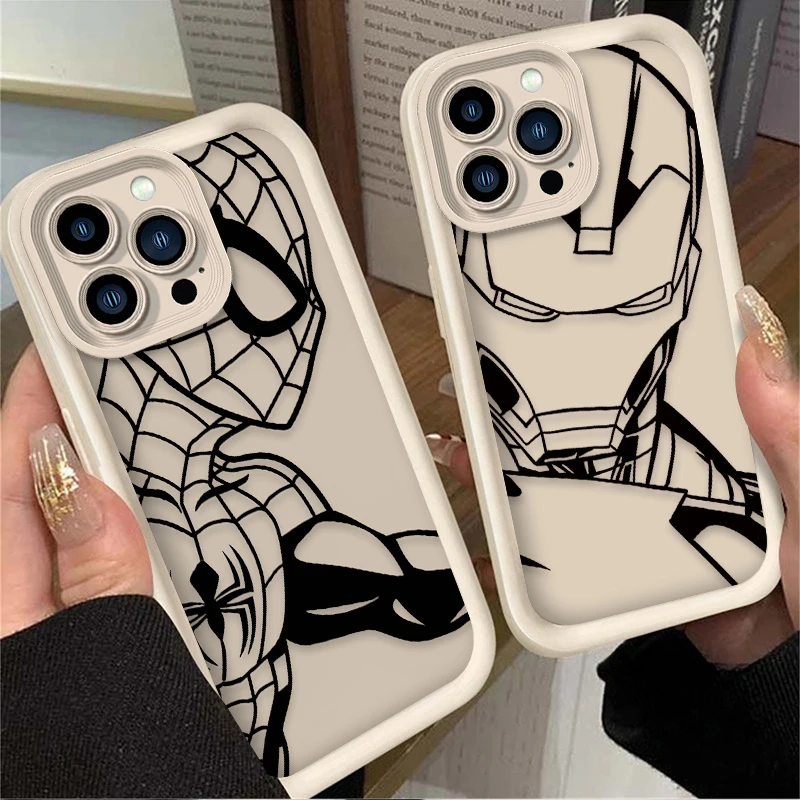 Coque de téléphone Marvel Spider-man Venom, étui antichoc pour IPhone 16 16E 15 14 13 12 11 Pro Max X XS X S Max XR SE 2020 SE4 7 8