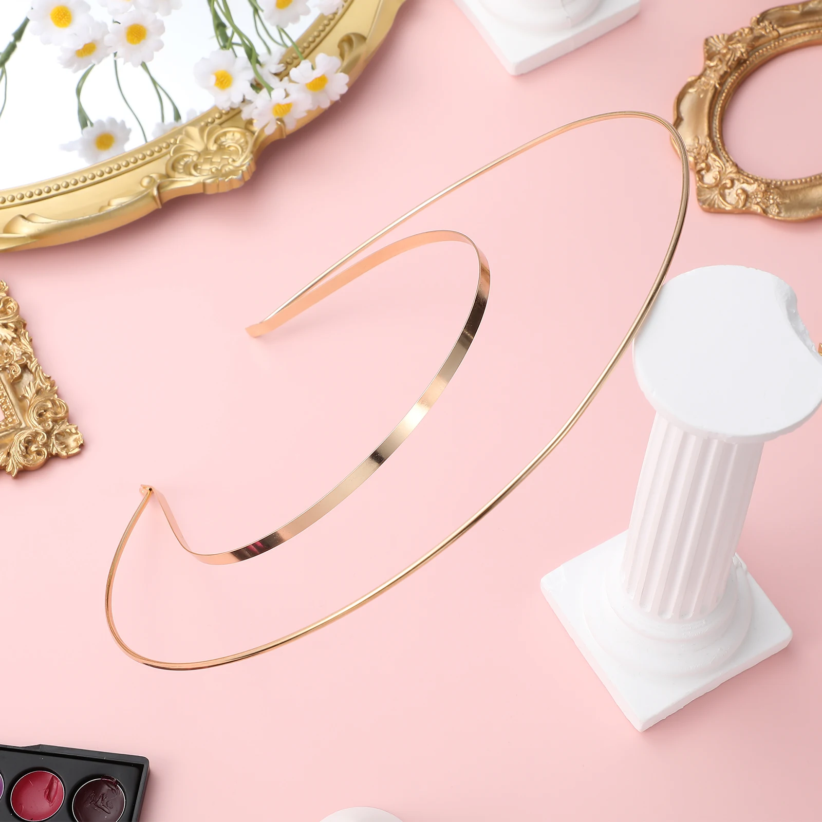 

1pc Golden Headband Girls Hairband Party Headband Decorative Hair Decor Delicate Hair Hoop Safe Material Comfortable Lightweight