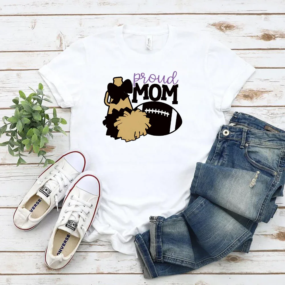 T Shirt Mom's  Women Clothes Letter Printed T-shirt Summer Fun Casual Comfortable Round Neck Top Mother's Day Gift