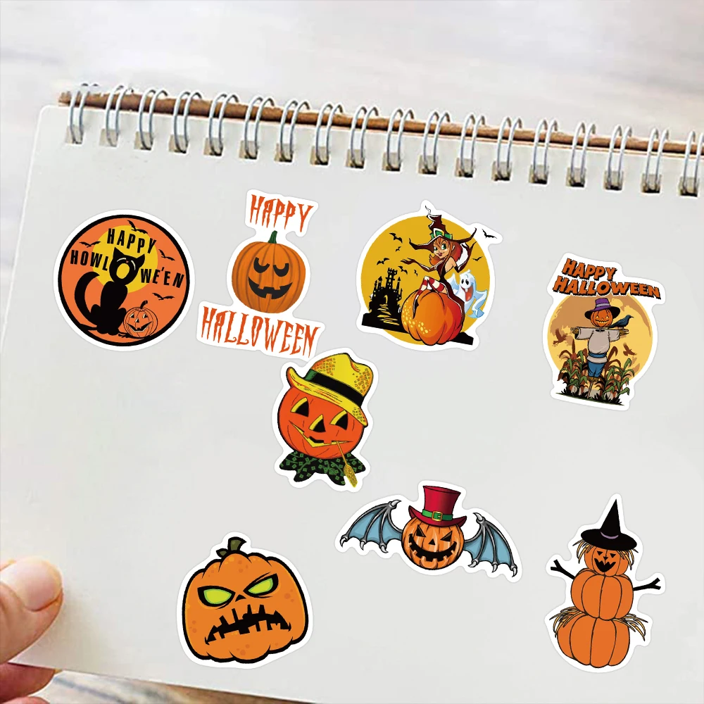 مجموعة ملصقات الهالوين الفريدة من نوعها مكونة من 50 قطعة، ديكور متعدد الأغراض لزجاجات المياه وأجهزة الكمبيوتر المحمولة والمجلات والمزيد