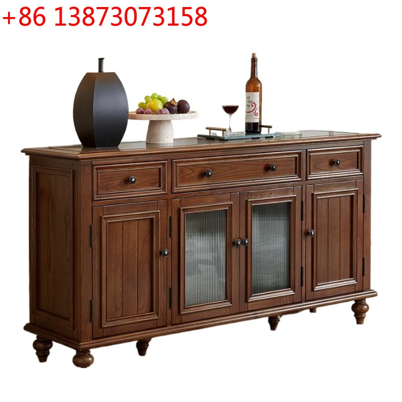 

Американский обеденный буфет из массива дерева, ретро-шкаф для хранения, витрина для чая, из ясеня